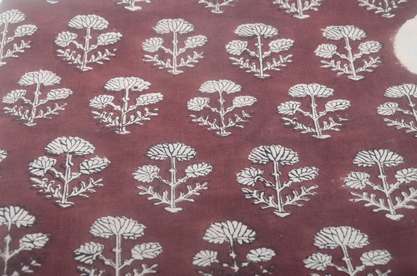 Indian Cotton Block Print Fabric by the Yard -Sewing and Quilting Fabric - Maple Village Lane