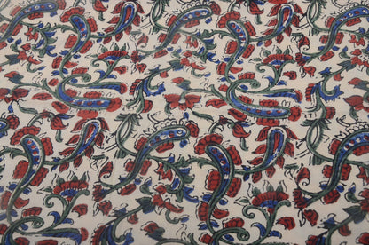 Indian Cotton Block Print Fabric by the Yard -Sewing and Quilting Fabric - Maple Village Lane