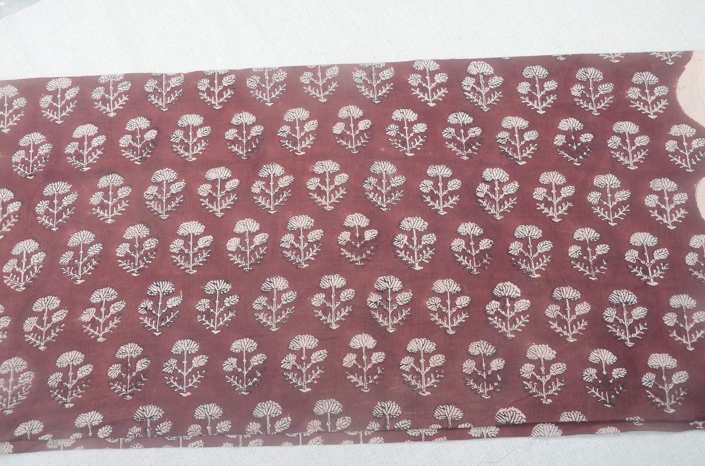 Indian Cotton Block Print Fabric by the Yard -Sewing and Quilting Fabric - Maple Village Lane