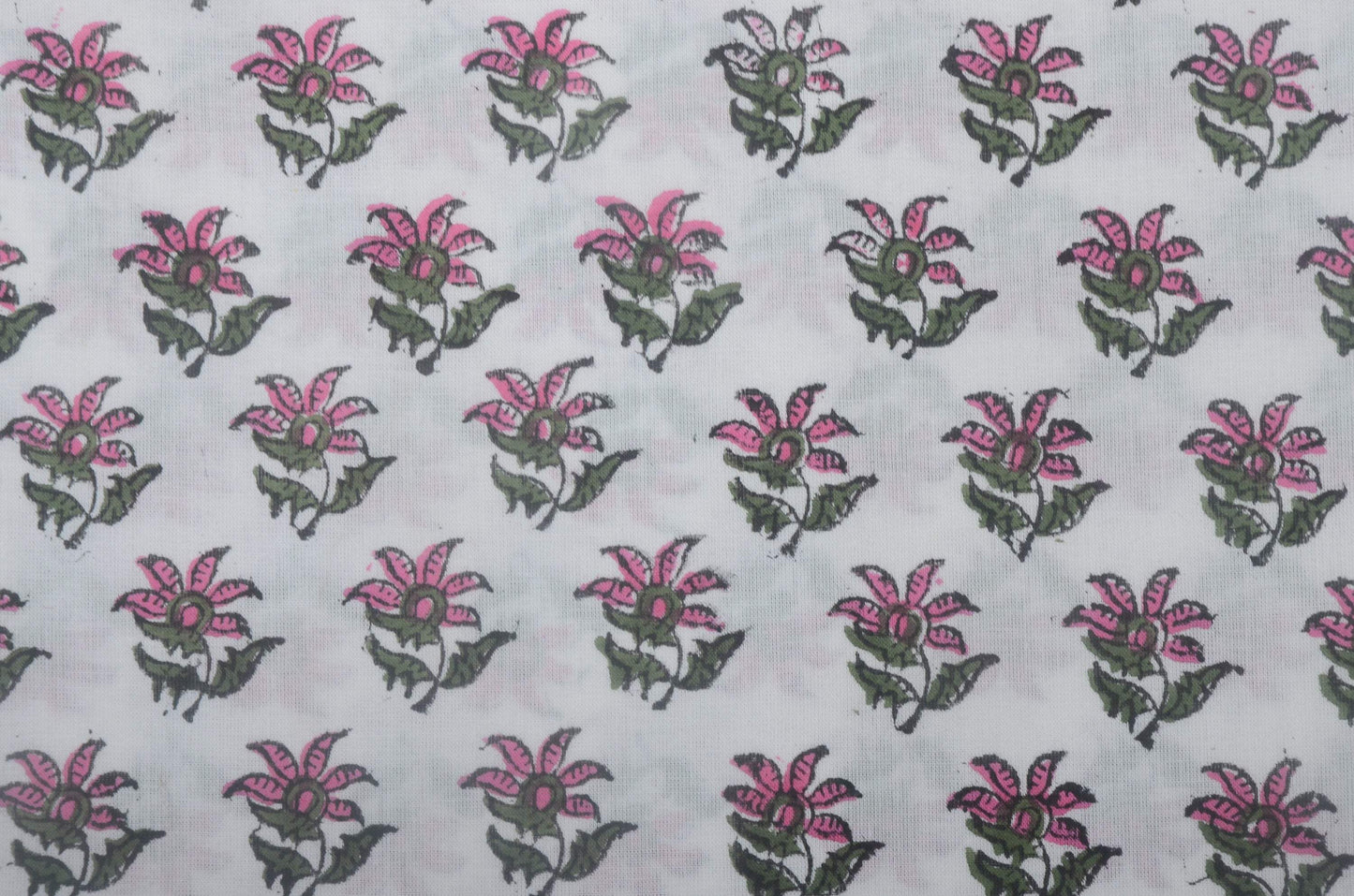 Indian Cotton Block Print Fabric by the Yard -Sewing and Quilting Fabric - Maple Village Lane