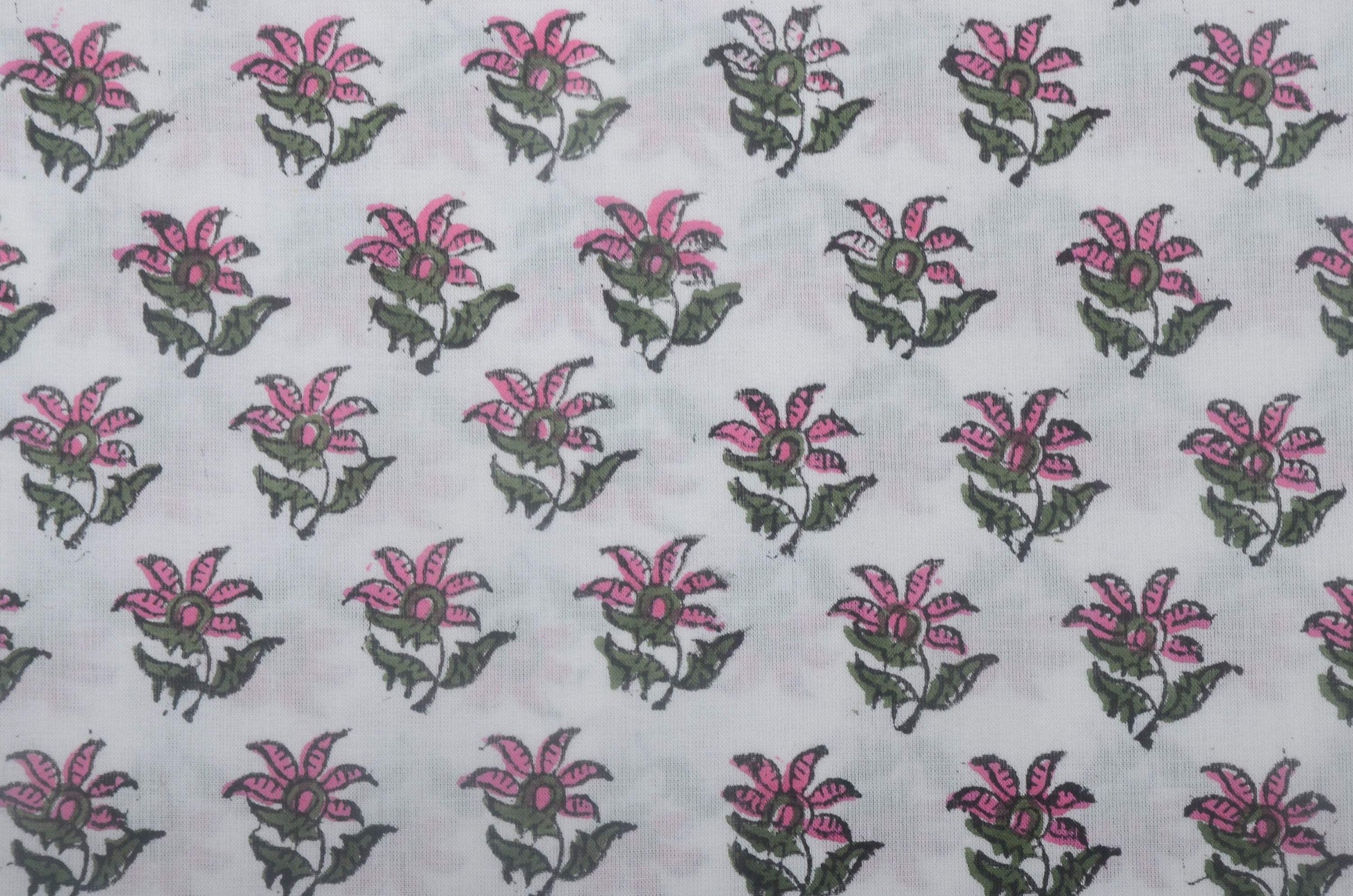 Indian Cotton Block Print Fabric by the Yard -Sewing and Quilting Fabric - Maple Village Lane