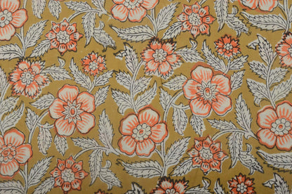 Indian Cotton Block Print Fabric by the Yard -Sewing and Quilting Fabric - Maple Village Lane