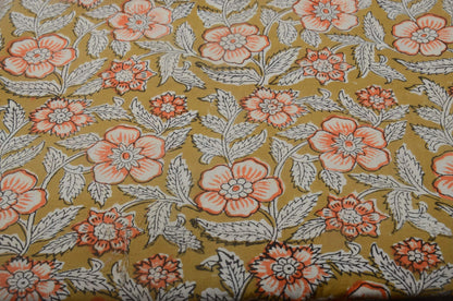 Indian Cotton Block Print Fabric by the Yard -Sewing and Quilting Fabric - Maple Village Lane