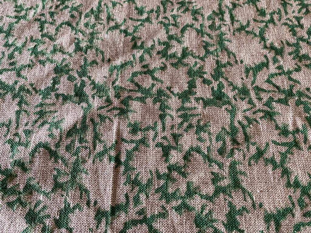 Block Print Handloom Linen Fabric Heavy Linen Fabric Natural Linen Fabric - Maple Village Lane