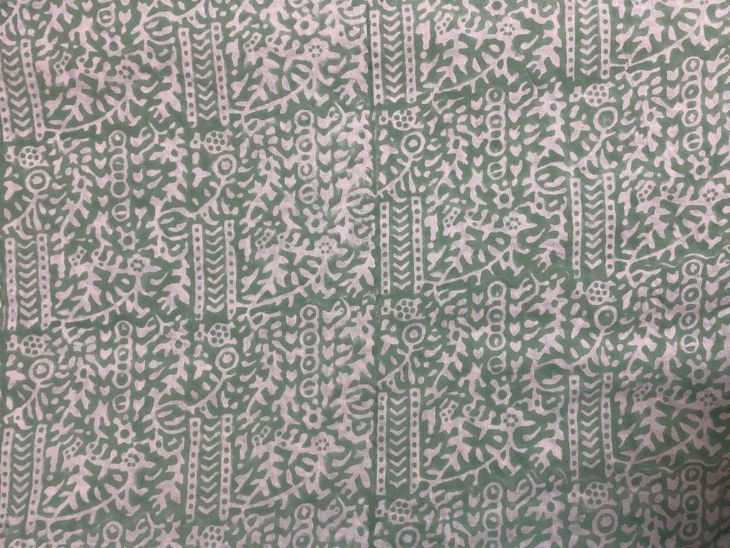 Indian Cotton Block Print Fabric by the Yard -Sewing and Quilting Fabric - Maple Village Lane