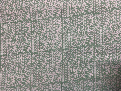 Indian Cotton Block Print Fabric by the Yard -Sewing and Quilting Fabric - Maple Village Lane