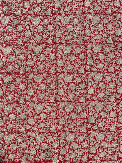 Block Print Handloom Linen Fabric Heavy Linen Fabric Natural Linen Fabric - Maple Village Lane