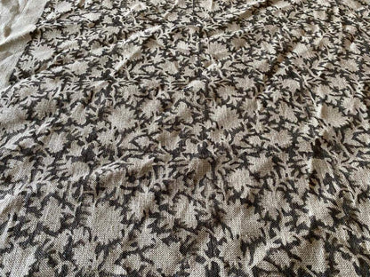 Block Print Handloom Linen Fabric Heavy Linen Fabric Natural Linen Fabric - Maple Village Lane