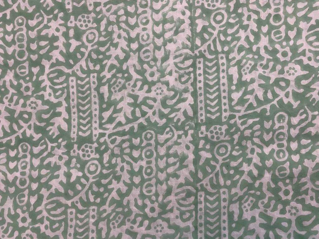 Indian Cotton Block Print Fabric by the Yard -Sewing and Quilting Fabric - Maple Village Lane