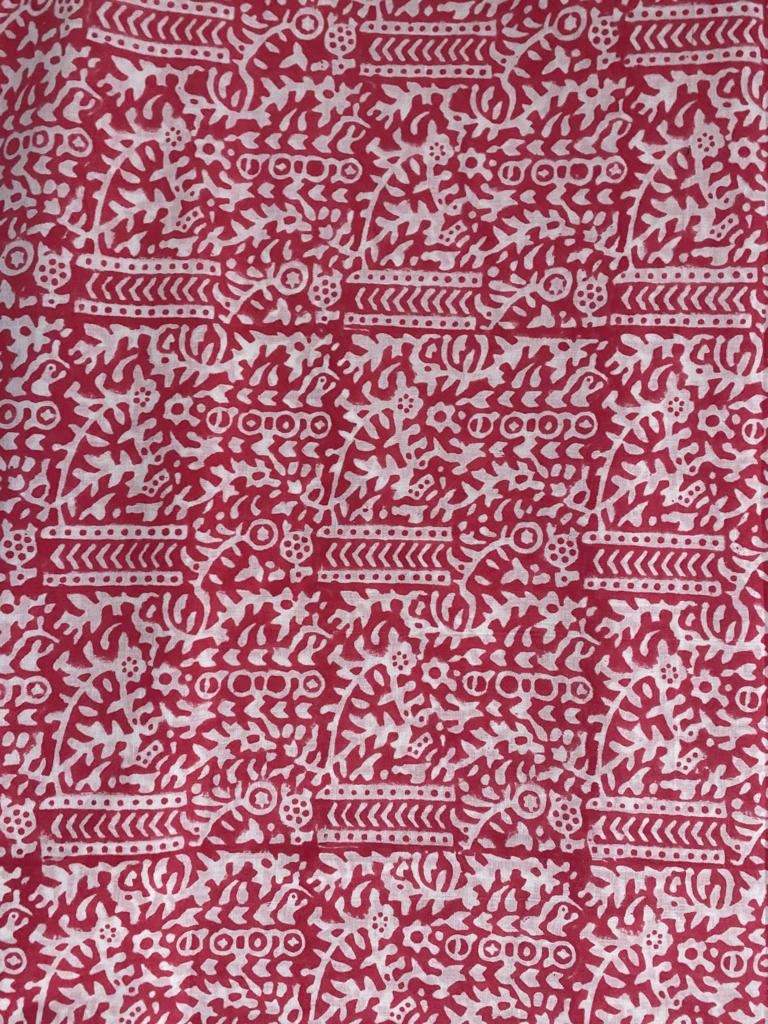 Indian Cotton Block Print Fabric by the Yard -Sewing and Quilting Fabric - Maple Village Lane