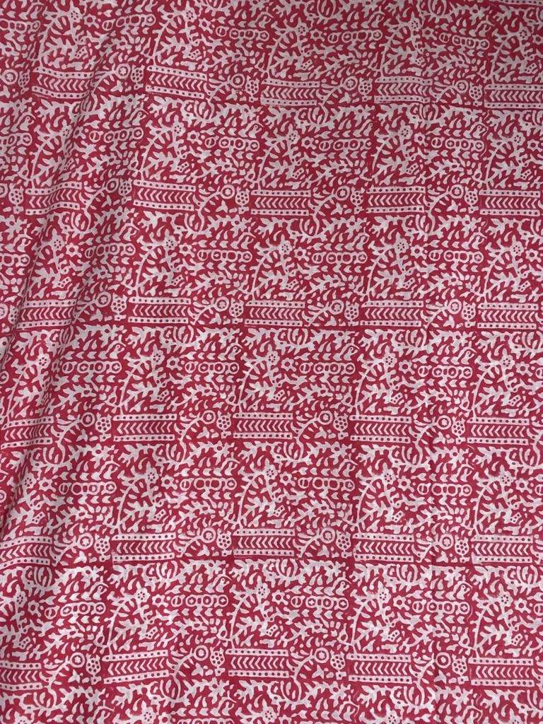 Indian Cotton Block Print Fabric by the Yard -Sewing and Quilting Fabric - Maple Village Lane