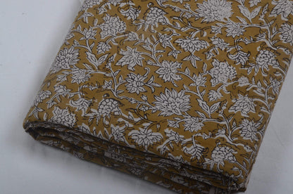 Indian Cotton Block Print Fabric by the Yard -Sewing and Quilting Fabric - Maple Village Lane