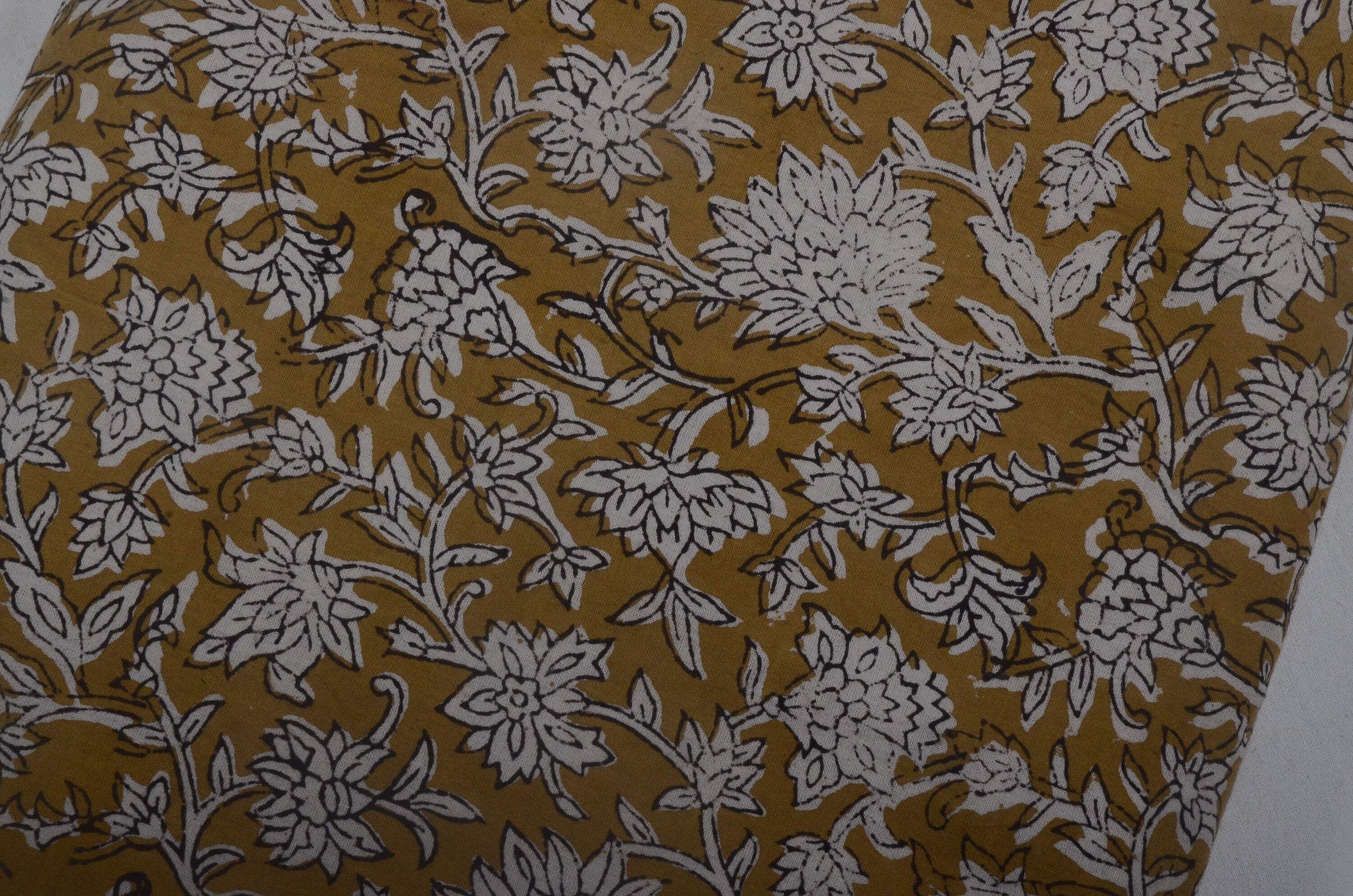 Indian Cotton Block Print Fabric by the Yard -Sewing and Quilting Fabric - Maple Village Lane