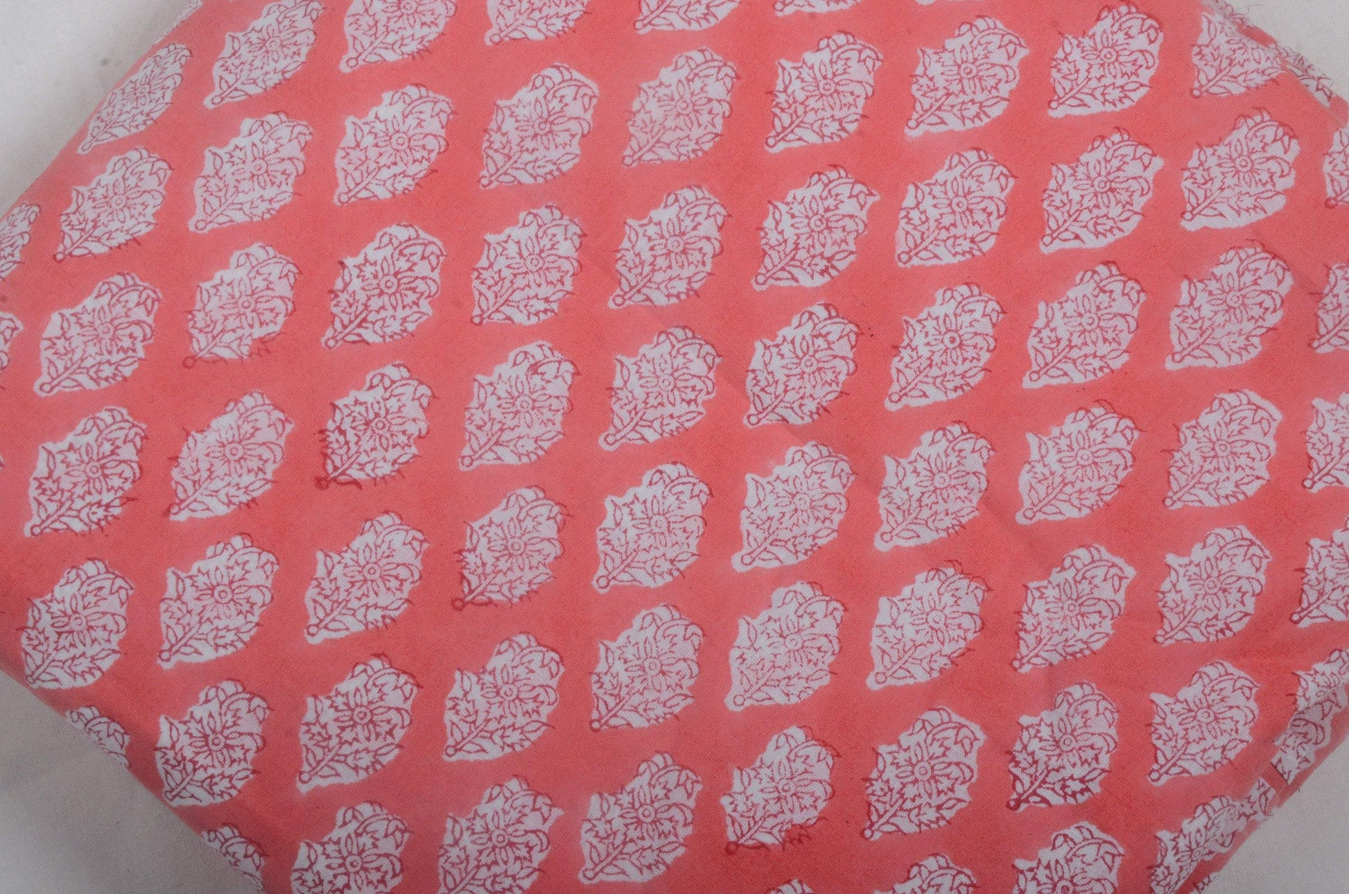 Indian Cotton Block Print Fabric by the Yard -Sewing and Quilting Fabric - Maple Village Lane