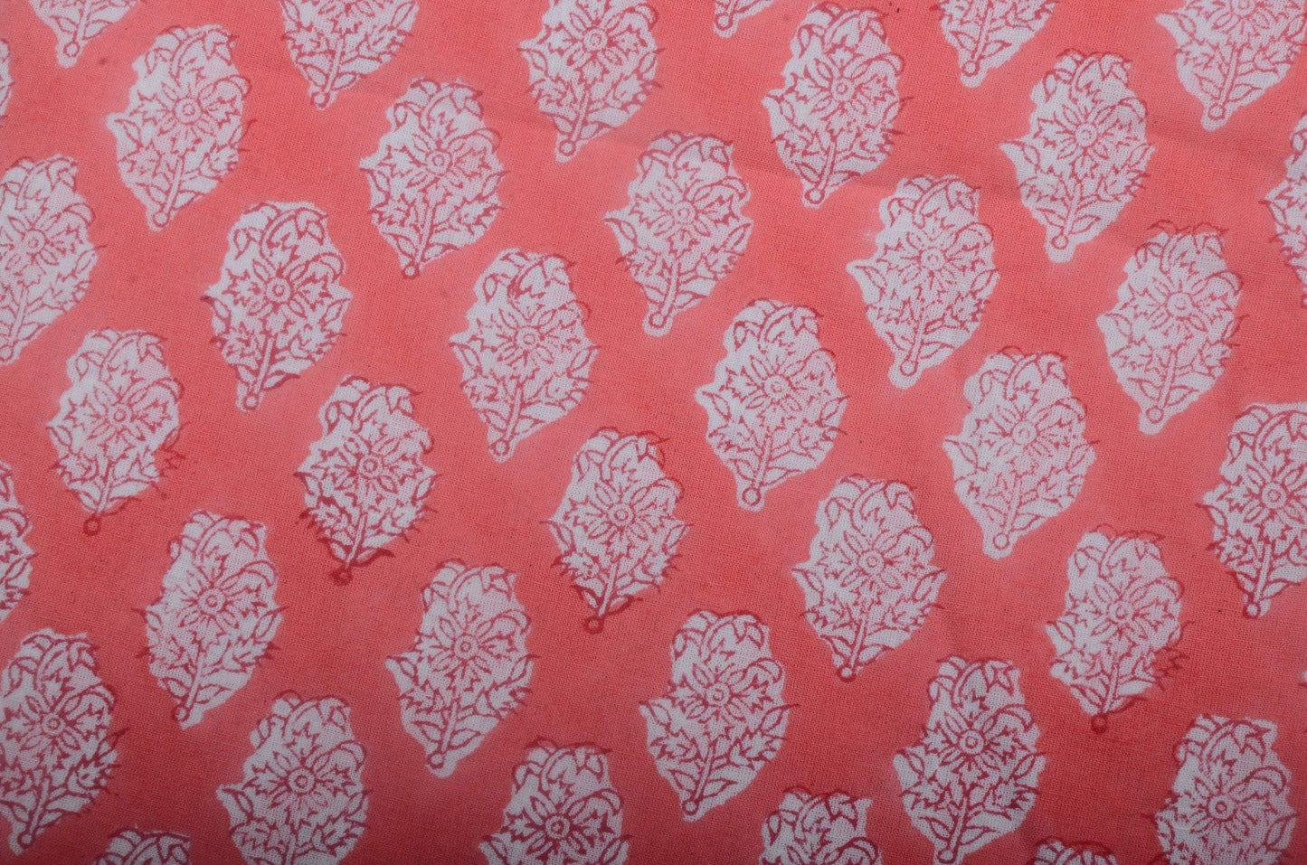 Indian Cotton Block Print Fabric by the Yard -Sewing and Quilting Fabric - Maple Village Lane