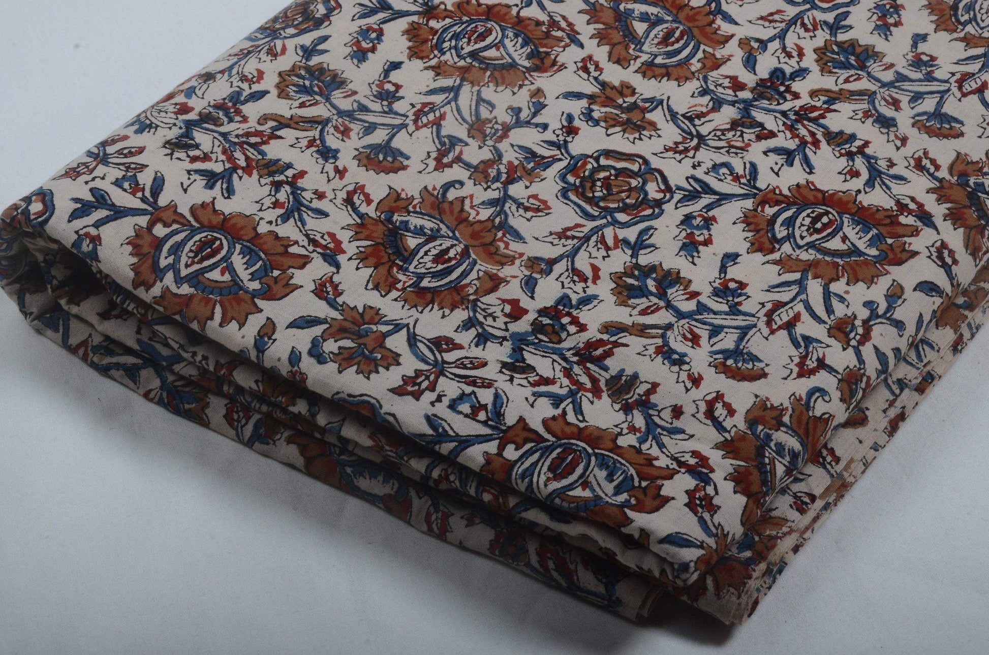 Indian Cotton Block Print Fabric by the Yard -Sewing and Quilting Fabric - Maple Village Lane