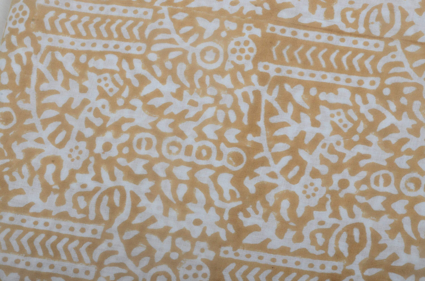 Indian Cotton Block Print Fabric by the Yard -Sewing and Quilting Fabric - Maple Village Lane