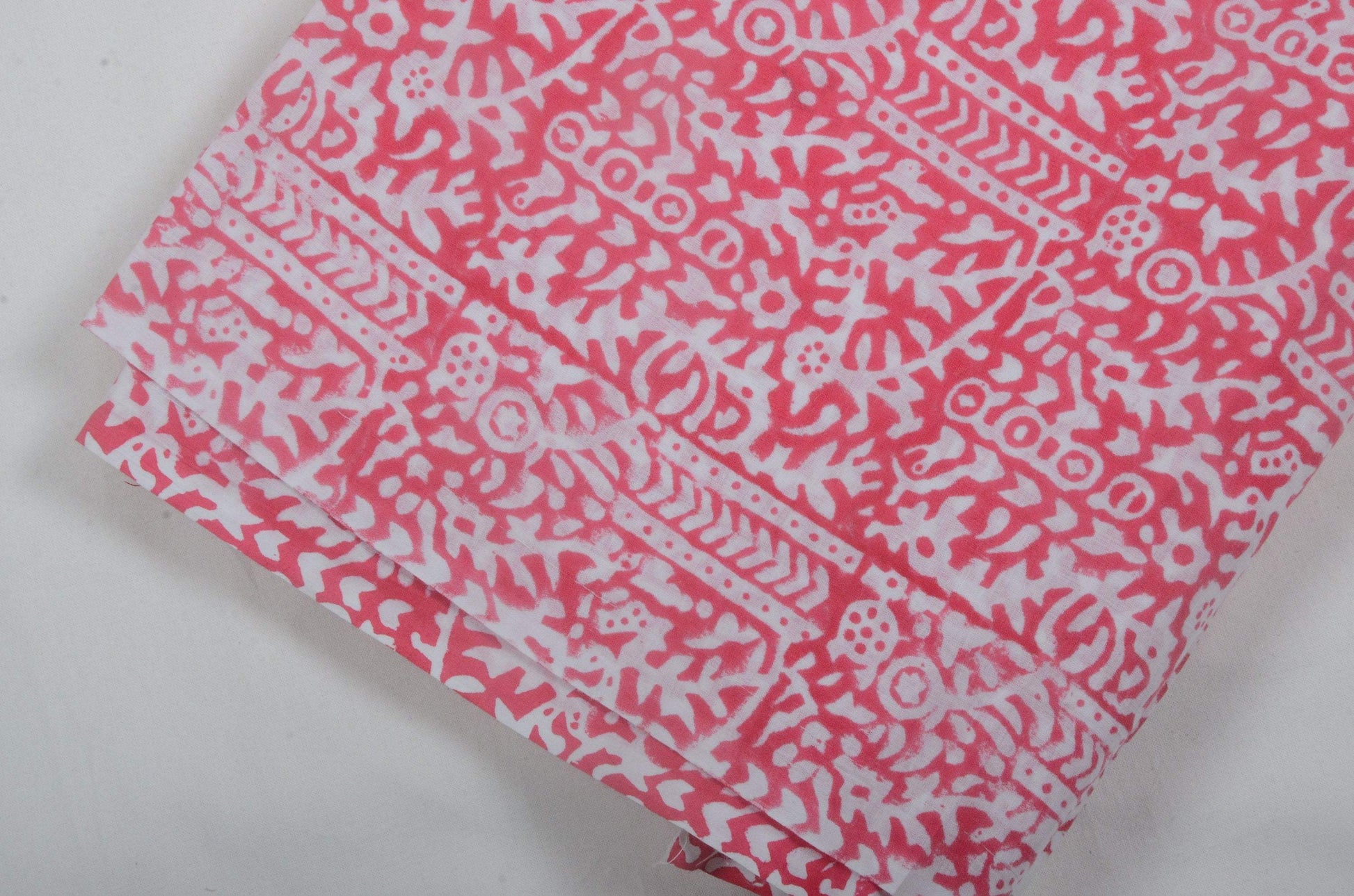 Indian Cotton Block Print Fabric by the Yard -Sewing and Quilting Fabric - Maple Village Lane