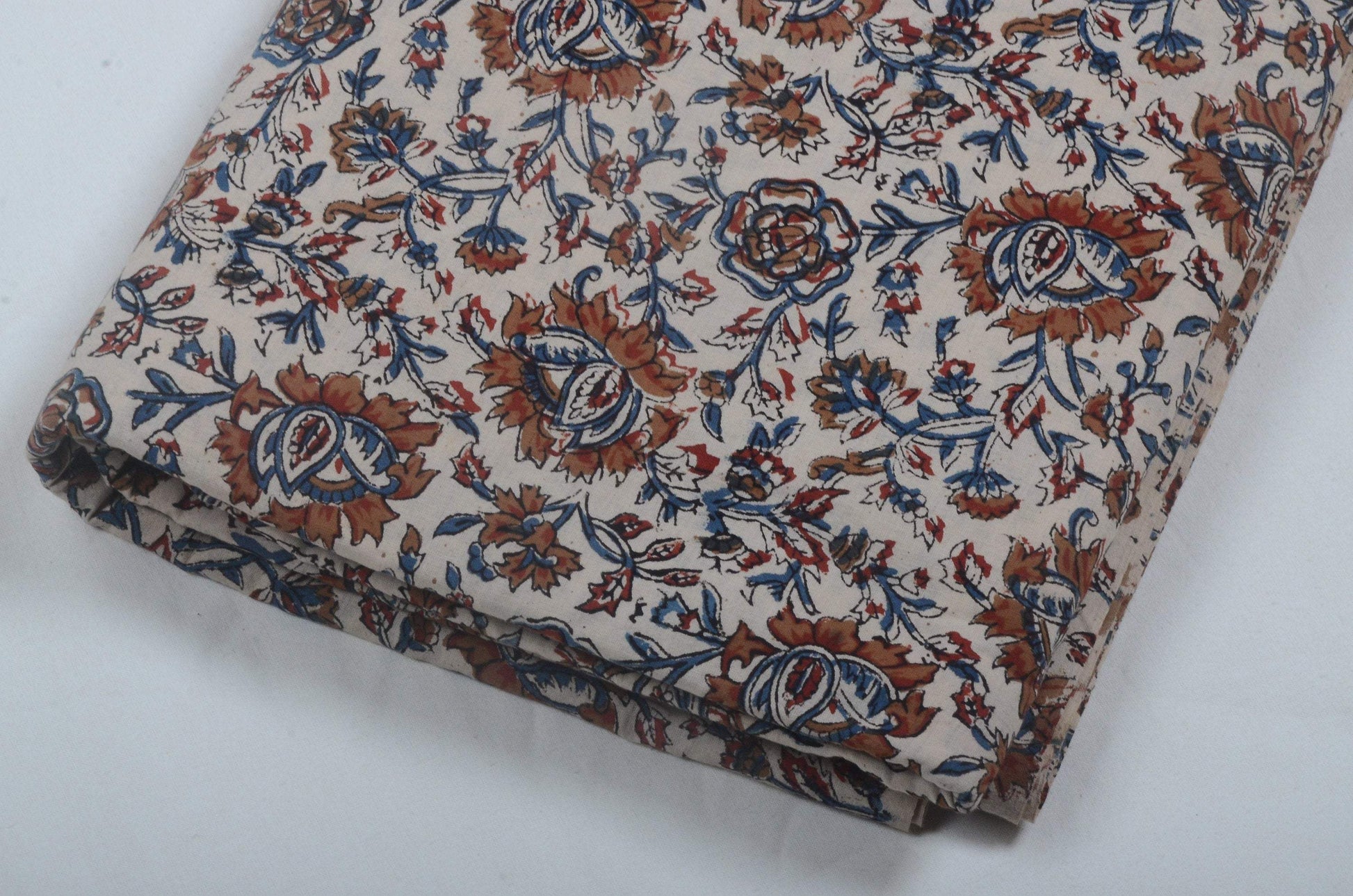 Indian Cotton Block Print Fabric by the Yard -Sewing and Quilting Fabric - Maple Village Lane