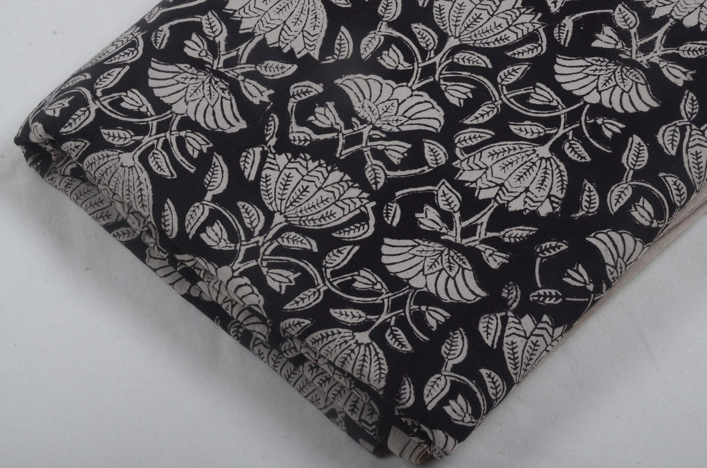 Indian Cotton Block Print Fabric by the Yard -Sewing and Quilting Fabric - Maple Village Lane