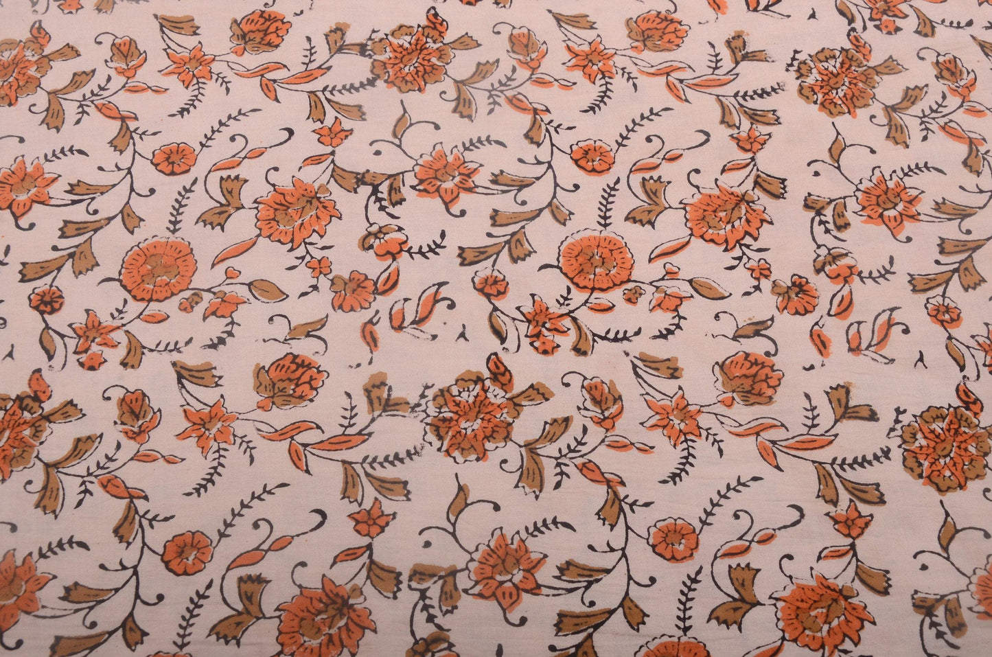 Indian Cotton Block Print Fabric by the Yard -Sewing and Quilting Fabric - Maple Village Lane