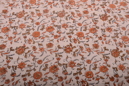 Indian Cotton Block Print Fabric by the Yard -Sewing and Quilting Fabric - Maple Village Lane