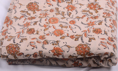 Indian Cotton Block Print Fabric by the Yard -Sewing and Quilting Fabric - Maple Village Lane