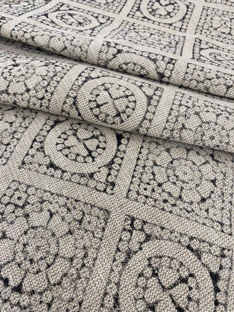 Block Print Handloom Linen Fabric Heavy Linen Fabric ,upholstery Fabric, pillow Cover Fabric, Thick fabric natural linen - Maple Village Lane