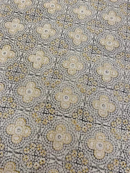 Block Print Handloom Linen Fabric Heavy Linen Fabric ,upholstery Fabric, pillow Cover Fabric, Thick fabric natural linen - Maple Village Lane