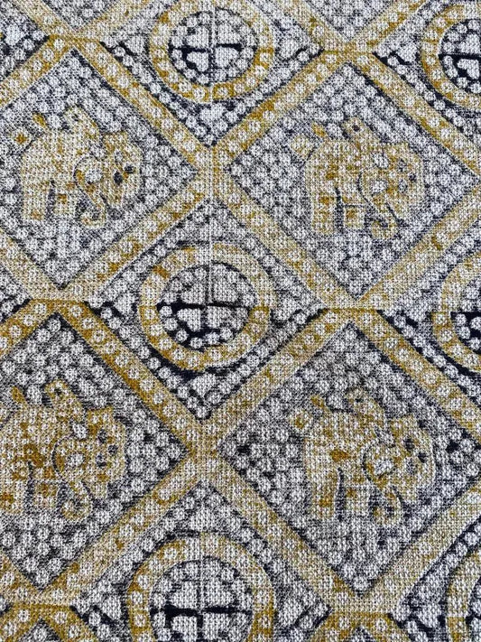 Linen fabric, Fabric by yard, Hand printed fabric, Block Print Fabric, Indian Fabric
