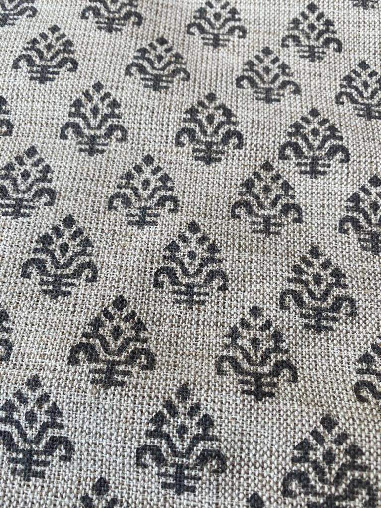 Linen fabric, Fabric by yard, Hand printed fabric, Block Print Fabric, Indian Fabric