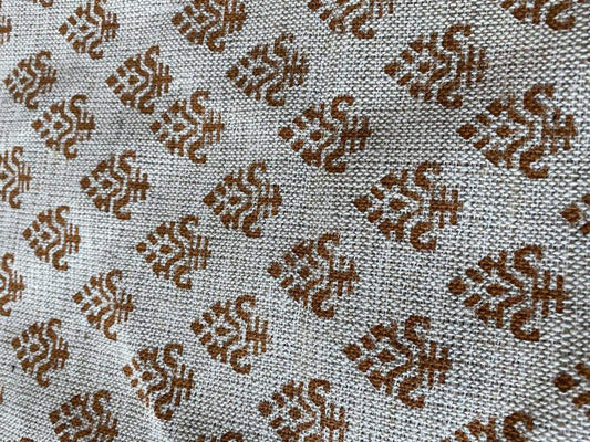 Linen fabric, Fabric by yard, Hand printed fabric, Block Print Fabric, Indian Fabric