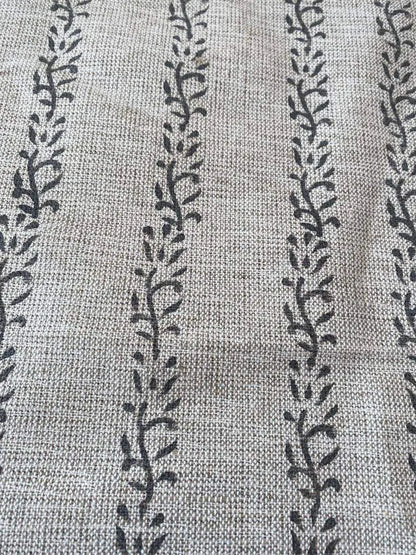 Veera Block Print Handloom Heavy Linen Fabric for Upholstery