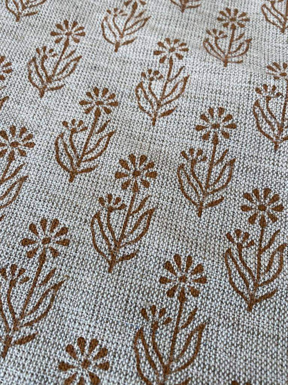 Linen fabric, Fabric by yard, Hand printed fabric, Block Print Fabric, Indian Fabric