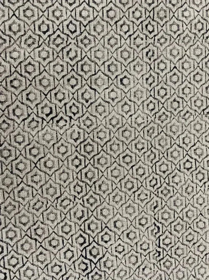 Block Print Handloom Linen Fabric Heavy Linen Fabric - Maple Village Lane