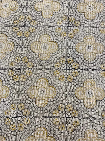 Block Print Handloom Linen Fabric Heavy Linen Fabric ,upholstery Fabric, pillow Cover Fabric, Thick fabric natural linen - Maple Village Lane