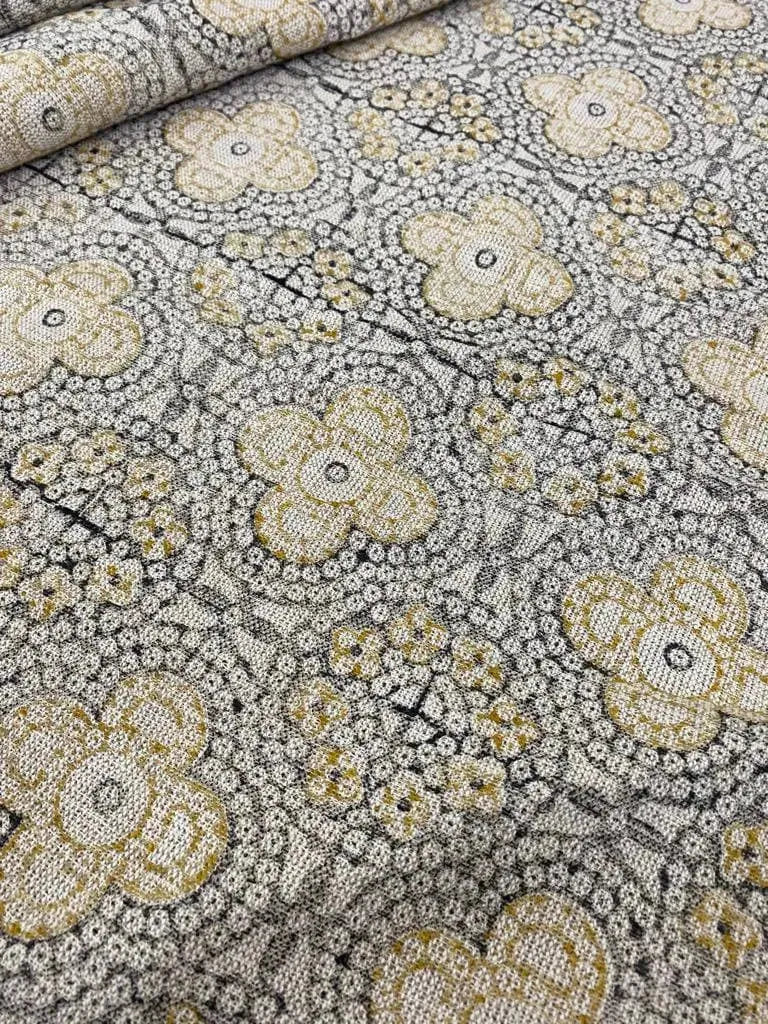 Block Print Handloom Linen Fabric Heavy Linen Fabric ,upholstery Fabric, pillow Cover Fabric, Thick fabric natural linen - Maple Village Lane