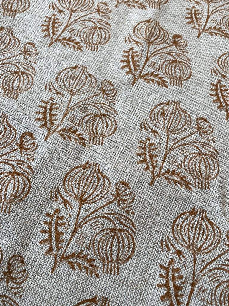 Linen fabric, Fabric by yard, Hand printed fabric, Block Print Fabric, Indian Fabric