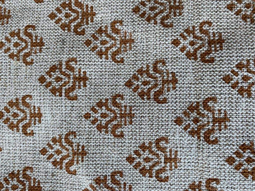 Block Print Handloom Linen Fabric Heavy Linen Fabric, Upholstery fabric ,pillow cover ,home décor dark Mustered Colour - Maple Village Lane