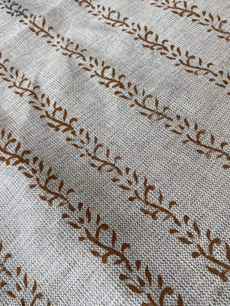 Linen fabric, Fabric by yard, Hand printed fabric, Block Print Fabric, Indian Fabric