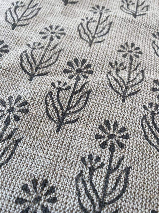 Linen fabric, Fabric by yard, Hand printed fabric, Block Print Fabric, Indian Fabric