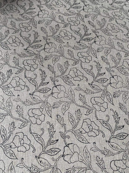 Linen fabric, Fabric by yard, Hand printed fabric, Block Print Fabric, Indian Fabric