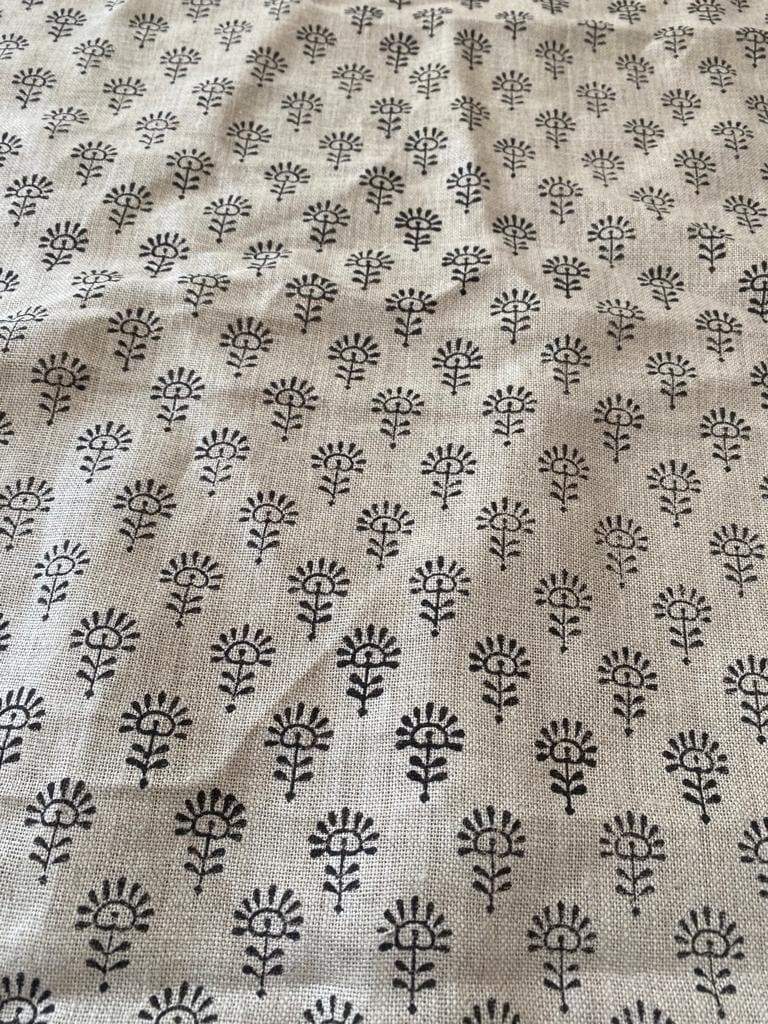 Linen fabric, Fabric by yard, Hand printed fabric, Block Print Fabric, Indian Fabric