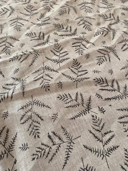 Handloom Linen Fabric - most popular block print fabric - best for Upholstery , cushion cover , sofa/chair cover , and other crafts - Maple Village Lane