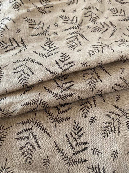 Handloom Linen Fabric - most popular block print fabric - best for Upholstery , cushion cover , sofa/chair cover , and other crafts - Maple Village Lane