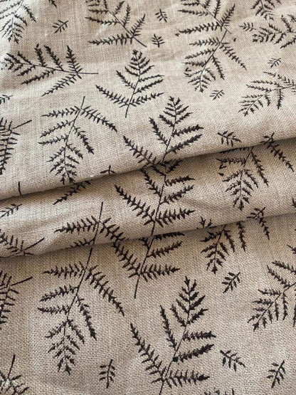 Handloom Linen Fabric - most popular block print fabric - best for Upholstery , cushion cover , sofa/chair cover , and other crafts - Maple Village Lane