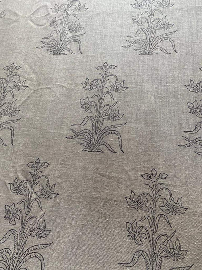 Linen fabric, Fabric by yard, Hand printed fabric, Block Print Fabric, Indian Fabric