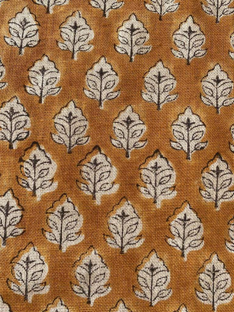 Linen fabric, Fabric by yard, Hand printed fabric, Block Print Fabric, Indian Fabric