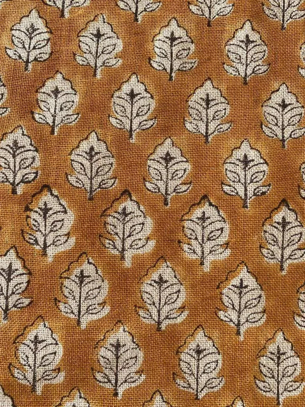 Sansa Handloom Linen Block Print Fabric
