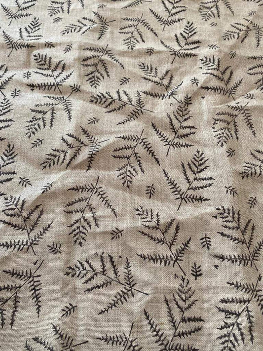 Linen fabric, Fabric by yard, Hand printed fabric, Block Print Fabric, Indian Fabric